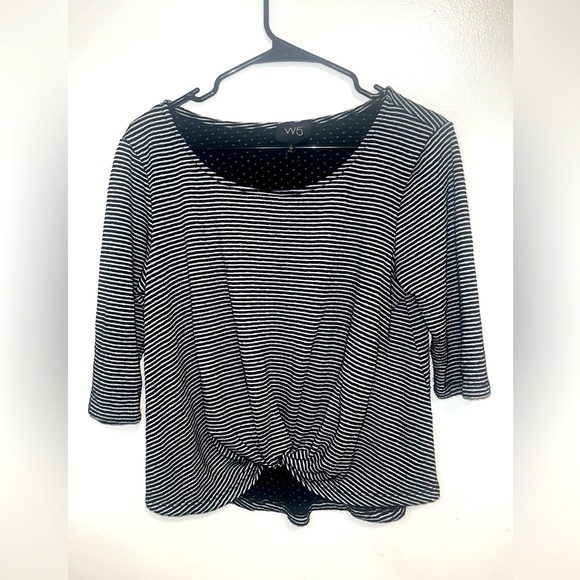 W5 Tops - Striped Mid sleeve blouse